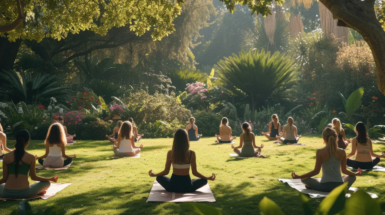 People on Outdoor Yoga 